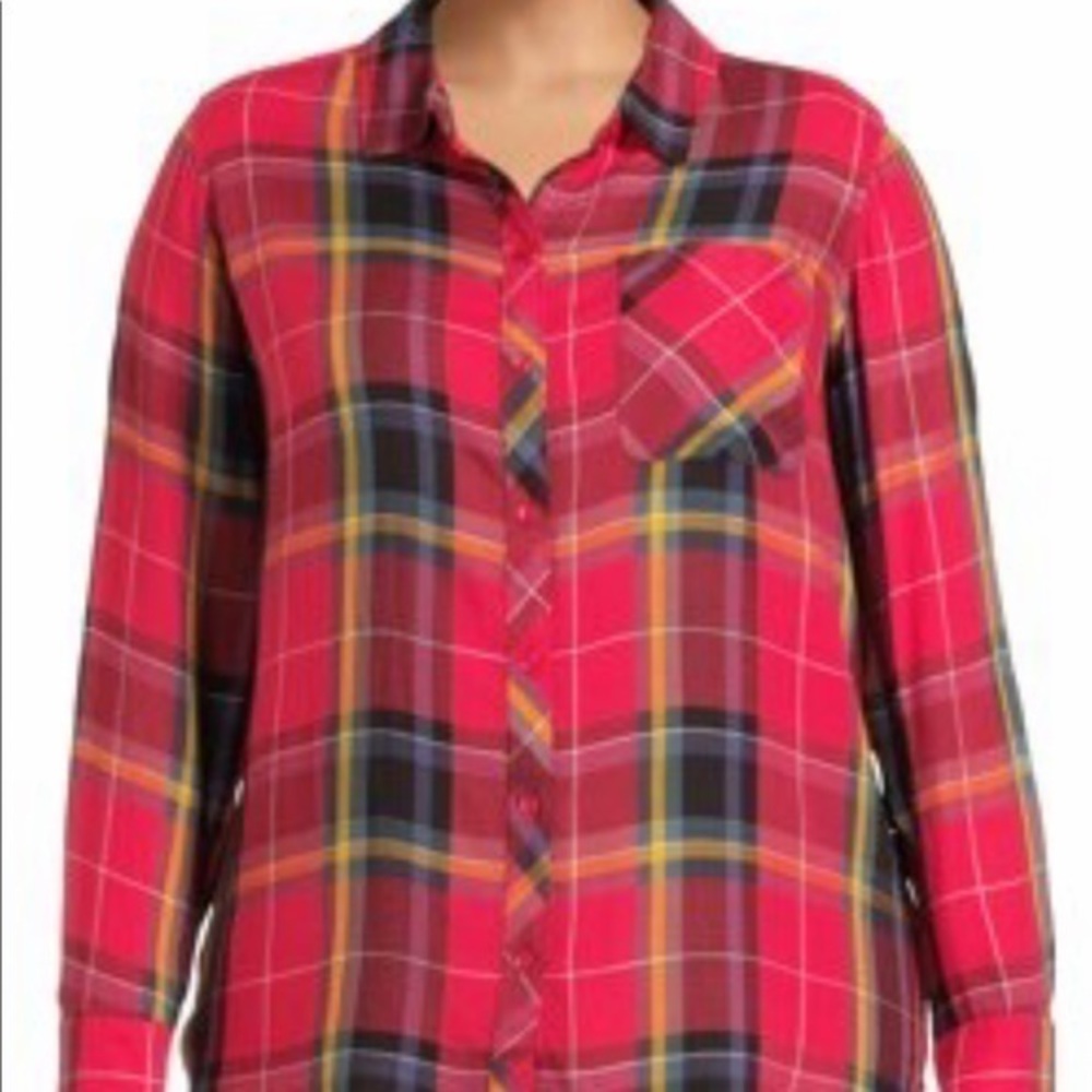 Plus size Christmas flannel